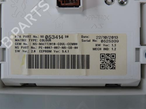 Used Instrument cluster PEUGEOT 208 I (CA_, CC_) 1.6 VTi (120 hp) 27095306