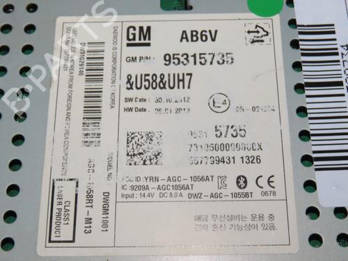 Bilradio CHEVROLET AVEO Hatchback (T300) 1.3 D (75 hp) 24487943