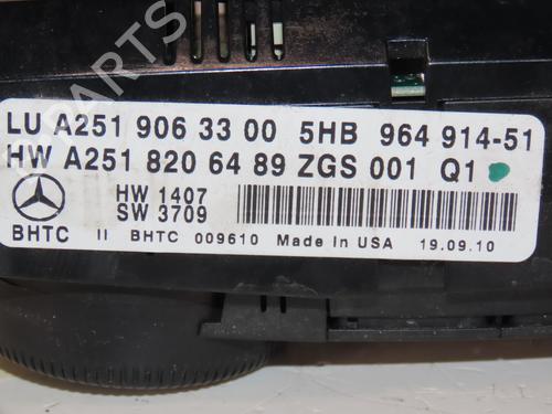 Climate control MERCEDES-BENZ M-CLASS (W164) ML 350 CDI 4-matic (164.125, 164.124) | BP29846070I5