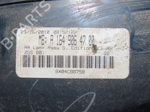 Used Right taillight MERCEDES-BENZ M-CLASS (W164) ML 350 CDI 4-matic (164.125, 164.124) (231 hp) 29872819