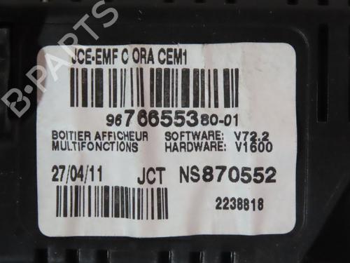 Multifunctionele display PEUGEOT 207 (WA_, WC_) 1.4 HDi (68 hp) 28051159