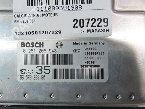 Engine control unit (ECU) PEUGEOT 307 SW (3H) 1.6 16V | BP23412527M57