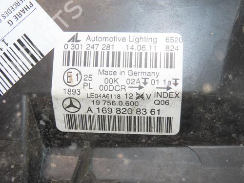 Left headlight MERCEDES-BENZ B-CLASS Sports Tourer (W245) B 200 CDI (245.208) | BP26014708C28 