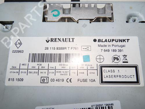 Used Radio RENAULT SCÉNIC III (JZ0/1_) 1.9 dCi (JZ0J, JZ1J, JZ1K, JZ1S) (131 hp) 16188822