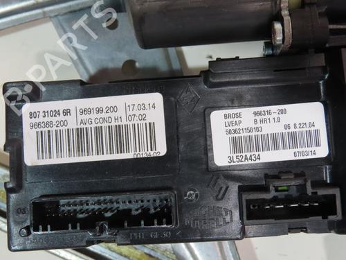 Front left window mechanism RENAULT MEGANE III Hatchback (BZ0/1_, B3_) 1.5 dCi (BZ09, BZ0D, BZ1W, BZ29, BZ14) | BP38475700C22 - Image 2