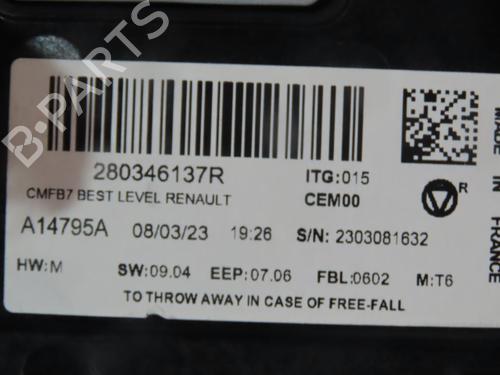 Used Display monitor RENAULT CLIO V (B7_) 1.0 TCe 90 (B7MT) (91 hp) 29137126