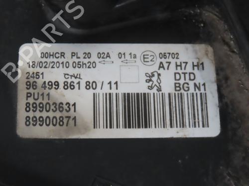 Right headlight PEUGEOT 207 (WA_, WC_) 1.4 HDi | BP30311725C29