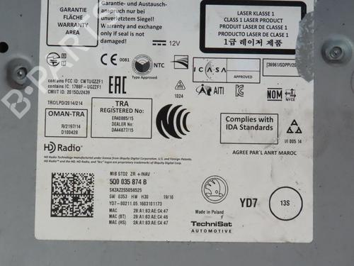 Radio SKODA SUPERB III (3V3) 1.6 TDI | BP29414835E6 