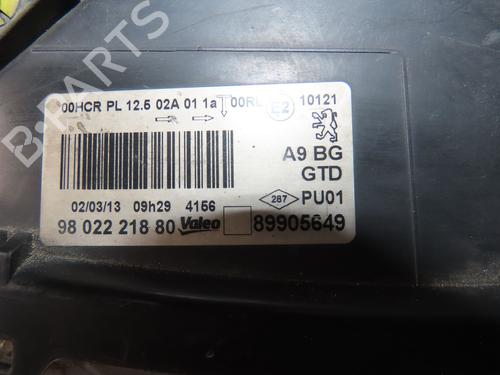 Used Left headlight PEUGEOT 208 I (CA_, CC_) 1.6 HDi (92 hp) 29380489