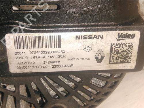 Generator DACIA SANDERO II 1.0 SCe 75 (B8JC, B8JD, B8NC) (73 hp) 17552536