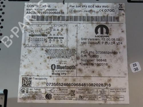 Radio FIAT 500X (334_) 1.6 (334AXE1A) | BP28177876E6 