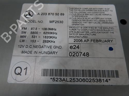 Radio MERCEDES-BENZ C-CLASS (W203) C 220 CDI (203.006) | BP17857658E6 