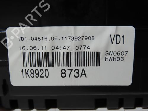 Used Instrument cluster VW SCIROCCO III (137, 138) 2.0 TDI (136 hp) 18205691