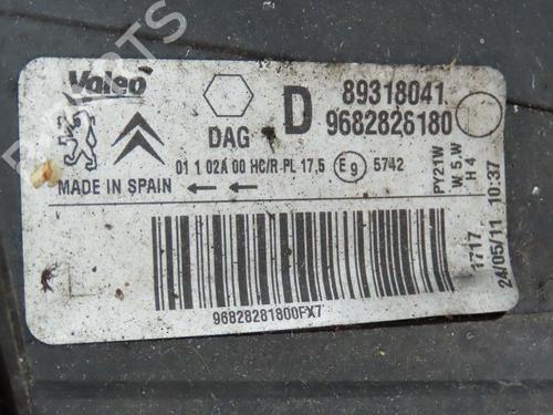 Lyskaster høyre CITROËN BERLINGO MULTISPACE (B9) 1.6 HDi 75 / BlueHDi 75 (75 hp) 29469384