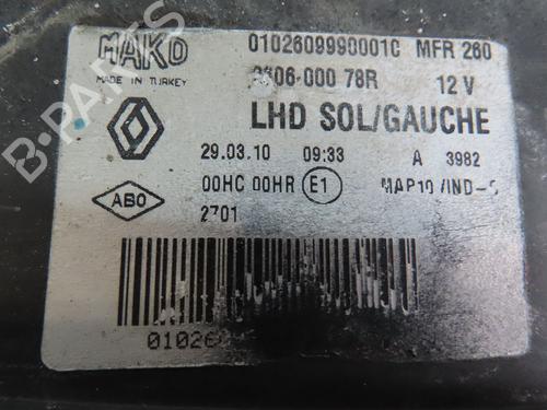 Used Left headlight RENAULT FLUENCE (L3_) 1.5 dCi (L30A) (86 hp) 27581216