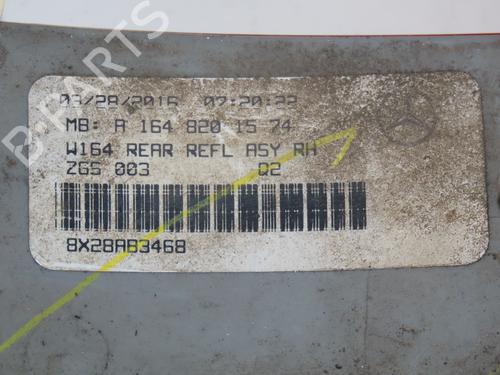 Used Rear bumper right light MERCEDES-BENZ M-CLASS (W164) ML 350 CDI 4-matic (164.125, 164.124) (231 hp) 29872831