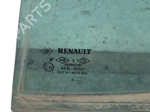 Used Rear left door window RENAULT CLIO III Grandtour (KR0/1_) 1.5 dCi (KR0H, KR1S) (106 hp) 26527196