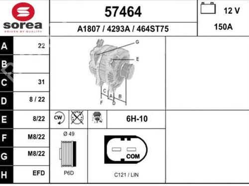 Alternator FORD FIESTA VI (CB1, CCN) 1.0 EcoBoost | BP25082821M7  - Image 7