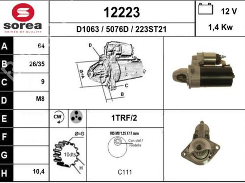 Starter FIAT PUNTO (199_)  | BP25095469M8  - Image 6