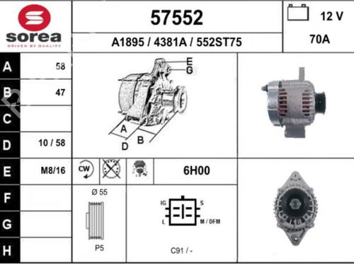Alternator NISSAN PIXO (UA0) 1.0 | BP25097047M7 