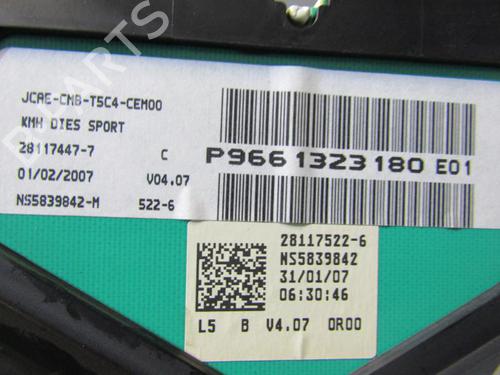 Instrument cluster PEUGEOT 307 SW (3H) 1.6 HDI 110 | BP25094095C47 