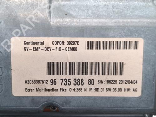 Multifunctionele display CITROËN DS3 (SA_) 1.6 HDi 90 (92 hp) 29508379