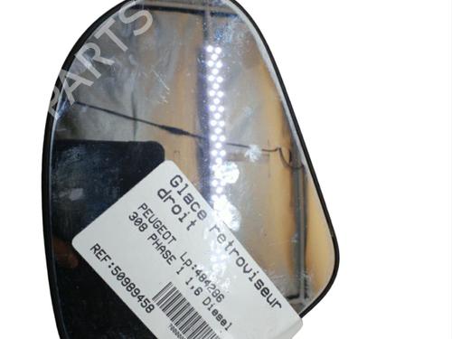 Used Right mirror glass PEUGEOT 308 I (4A_, 4C_) 1.6 HDi (90 hp) 25078527