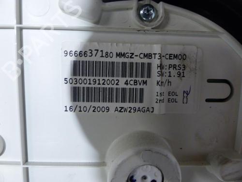 Used Instrument cluster Instrument cluster PEUGEOT 206+ (2L_, 2M_) 1.4 i (2LKFWA, 2MKFWA) (75 hp) 25065247 25065247