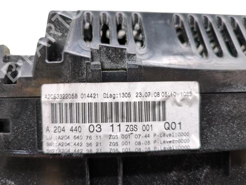 Instrument cluster MERCEDES-BENZ C-CLASS (W204) C 200 CDI (204.001) | BP26293586C47 