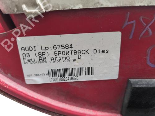 Right taillight AUDI A3 (8P1) 1.9 TDI | BP25919633C35 