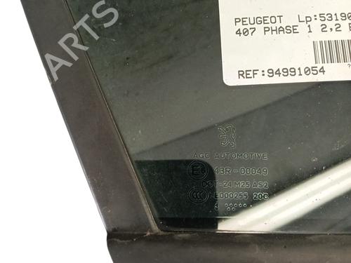 Front right quarter glass PEUGEOT 407 (6D_) 2.2 16V (6D3FYH, 6D3FYE) | BP25059709C112 