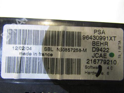 Climate control PEUGEOT 307 SW (3H) 2.0 16V | BP25106286I5 