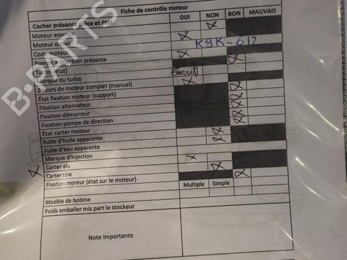 Engine RENAULT CLIO IV (BH_) 1.5 dCi 75 | BP30307695M1  - Image 13