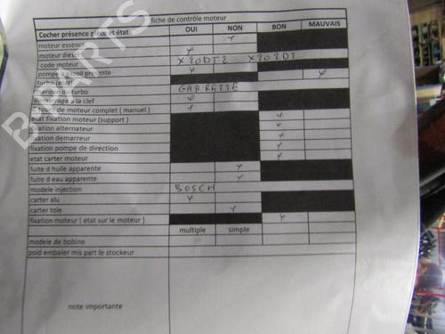 Engine OPEL ZAFIRA A MPV (T98) 2.0 DI 16V (F75) | BP25106142M1 - Image 4