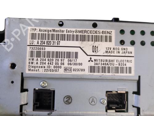 Display monitor MERCEDES-BENZ C-CLASS (W204) C 220 CDI (204.002) | BP29025863C48 