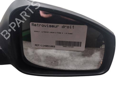 Used Right mirror RENAULT LAGUNA III (BT0/1) 1.5 dCi (BT00, BT0A, BT0T, BT1J) (110 hp) 30113504