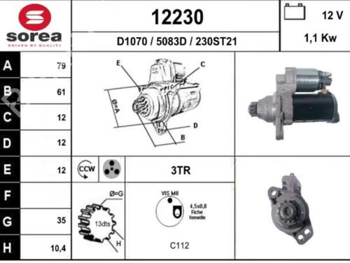 Starter VW POLO V (6R1, 6C1) 1.0 | BP25093937M8 