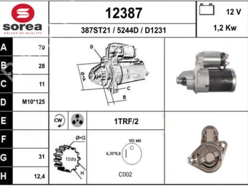 Used Starter Starter SUZUKI SWIFT IV (FZ, NZ) 1.2 (AZH412, ZC72S) (94 hp) 25063092 25063092