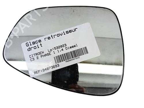 Used Right mirror glass CITROËN C3 II (SC_) 1.4 HDi 70 (SC8HZC, SC8HR0, SC8HP4) (68 hp) 25055037