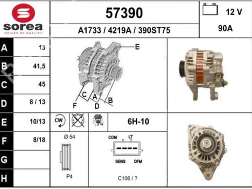 Alternator SMART FORTWO Coupe (451) 1.0 Turbo (451.332) | BP25107146M7 - Image 4