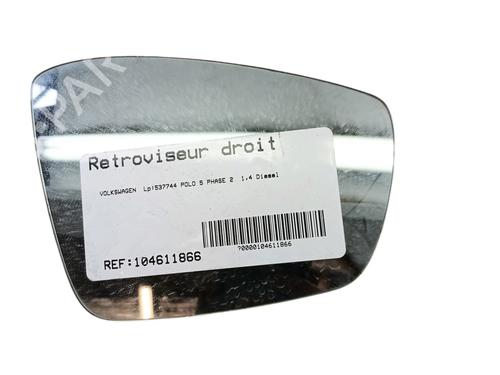 Used Right mirror glass VW POLO V (6R1, 6C1) 1.4 TDI (90 hp) 25220940