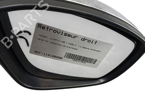 Used Right mirror PEUGEOT 208 I (CA_, CC_) 1.2 THP 110 (110 hp) 31660596