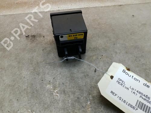 Used Warning switch Warning switch OPEL MERIVA A MPV (X03) 1.6 (E75) (105 hp) 25063455 25063455