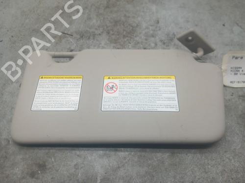 Used Right sun visor Right sun visor NISSAN MICRA IV (K13K, K13KK) 1.2 (80 hp) 25060293 25060293