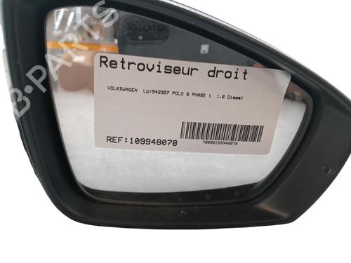Right mirror VW POLO V (6R1, 6C1) 1.6 TDI | BP27873486C27 