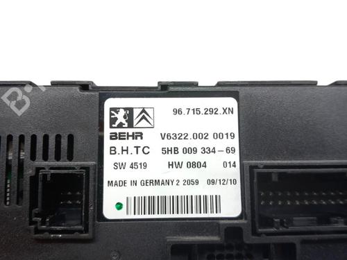 Used Climate control PEUGEOT 407 (6D_) 2.0 HDi 135 (6DRHRH, 6DRHRE, 6DRHRG, 6DRHRJ) (136 hp) 25087772