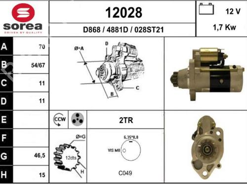 Used Starter Starter NISSAN PRIMERA Hatchback (P12) 2.2 dCi (139 hp) 25062912 25062912