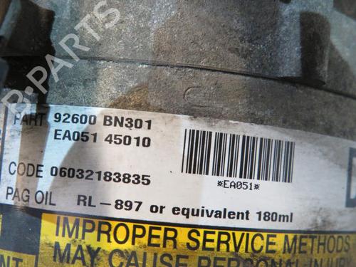 AC compressor NISSAN PRIMERA Hatchback (P12) 2.2 Di | BP25114410M34 