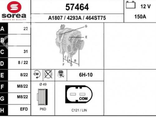 Used Alternator Alternator FORD FIESTA VI (CB1, CCN) 1.0 EcoBoost (100 hp) 10583662 10583662