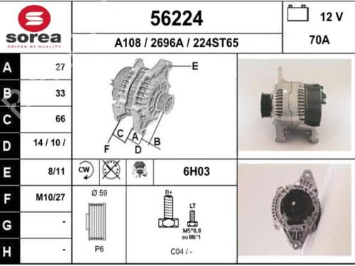 Alternator CITROËN ZX (N2) 1.8 i | BP25104625M7 